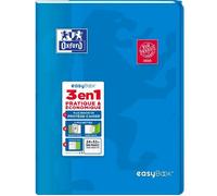 Cahier petit format Oxford Easybook 96 Pages grands carreaux 24 x 32 cm Bleu