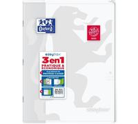 Oxford Cahier agrafé EasyBook 400100065 24 x 32 cm 96 pages 90 g grands carreaux Seyès Incolore