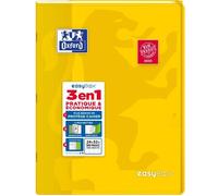 Oxford Cahier Easybook petit format 96 pages grands carreaux 24 x 32 cm Jaune