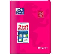 Oxford 400100062 EasyBook Cahier agrafé 24 x 32 cm 96 pages 90 g grands carreaux seyès Rose