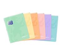 Cahier Easybook pastel Oxford agrafe 170x220 96pages seyes assorti