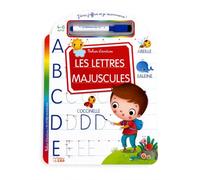 Cahier écriture majuscules 4 ans - Les lettres majuscules - Cahier effaçable avec feutre, apprendre les lettres capitales, pointillés et premiers mots