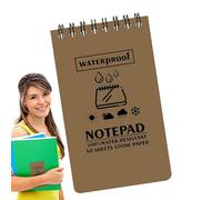 Cahier en papier imperméable | Blocs de notes imperméables, bloc-notes de poche portable, bloc-notes à, 50 pages pour enregistrement au travail et