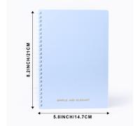 Cahier En Papier Ligné 5.8x8.2,Cahier À Spirale Avec Ligne De Déchirure,Journal Pour L'école,Le Bureau,Les Artistes Wri,1 Paquet -Bleu-A5