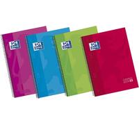 Cahier European Book 4 Classic 180 Volets Microperforé A5 Couvercle Rigide Spirale (5 Unités)