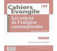 Cahier Evangile numéro 189 Les enjeux de l'exegèse contemporain
