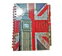 Cahier format moyen avec stylo assorti, imprimé Union Jack et Big Ben, Souvenir de Londres