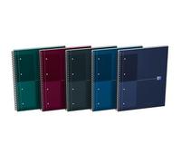 OXFORD Cahier NOTEBOOK spirales 160 pages perforées 80g lignées 21x31,8cm Couverture polypro assortie