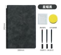 Cahier Intelligent En Cuir Réutilisable,Petit Tableau Blanc Effaçable,Stylo Lingettes - Type Black-B Set #A