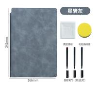 Cahier Intelligent En Cuir Réutilisable,Petit Tableau Blanc Effaçable,Stylo Lingettes - Type Gray-B Set #A
