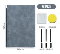 Cahier Intelligent En Cuir Réutilisable,Petit Tableau Blanc Effaçable,Stylo Lingettes - Type Gray-B Set #B