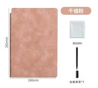 Cahier Intelligent En Cuir Réutilisable,Petit Tableau Blanc Effaçable,Stylo Lingettes - Type Pink-A Set #A