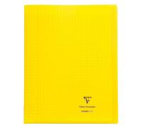 Cahier Koverbook Clairefontaine 24 x 32 cm grand carreaux 96 pages - jaune