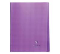 Cahier Koverbook Clairefontaine 24 x 32 cm grand carreaux 96 pages - violet