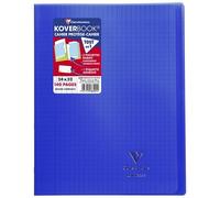 Cahier Koverbook piqûre 140 pages Seyès 24x32. Couverture polypropylène opaque assortis