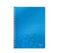 Cahier - Leitz - Wow - A4 - 5x5 - Spirale - Bleu Métallisé
