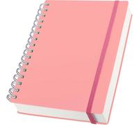 Cahier Ligné A5-1 Pc Rose Carnet Spirale 15.5x20.9cm - 100g/M² Carnet De Notes A5 - Bloc Note A5-300 Pages/150 Feuilles Carnet Ligné - Journal Notebook À Couverture Plastique