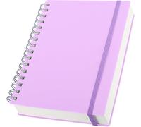 Cahier Ligné A5-1 Pièce Carnet Spirale Violet Clair - Bloc Note A5-15.5x20.9cm Carnet De Notes A5-100g/M² Carnet Ligné - 150 Feuilles/300 Pages Notebook À Couverture Plastique