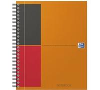 OXFORD Cahier International Notebook A5+ Ligné 6mm 160 Pages Reliure Intégrale Couverture Carte Orange