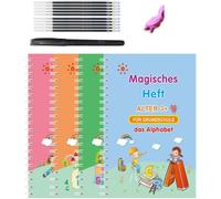 Cahier Magique Ecriture 4 Groove Calligraphie Francais Allemand Cahier Apprentissage Ecriture Cahiers D'exercices Magiques Cahier De Pratique De Calligraphie Réutilisable (Avec 10 Recharges)