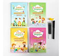Cahier magique français, livre magique qui peut être réutilisé, apprendre le dessin alfanumérique, écriture des mathématiques, calligraphie pour enfants, livre de poche 4books