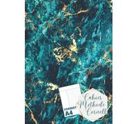 Cahier Méthode Cornell: Notebook A4 ligné de 120 pages - Prise de notes - Modèle Marbre Bleu