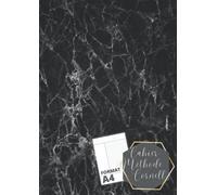 Cahier Méthode Cornell: Notebook A4 ligné de 120 pages - Prise de notes - Modèle Marbre Noir