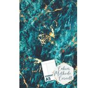 Cahier Méthode Cornell: Notebook A5 ligné de 100 pages - Prise de notes - Modèle Marbre Bleu