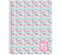 Cahier Moos Flores - Safta - 120 Feuilles - Couverture Rigide - Pour Enfants - Confortable Et Polyvalent