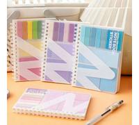 Cahier multifonctionnel de 280 pages avec notes adhésives et index autocollants - 40 notes adhésives, 160 onglets d'index, 20 autocollants d'expansion, 60 pages intérieures, reliure à anneaux souples,