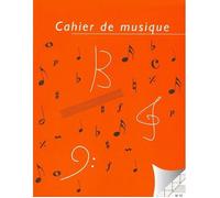 Cahier musique 12 portees et pages ecrit