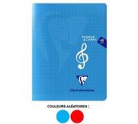 Cahier - Musique - Chant - 17x22 cm - 48 pages - Polypro - Grands carreaux - Portées