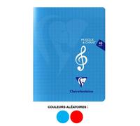 Clairefontaine Cahier de musique Chant 17x22 cm 48 pages Polypro Grands carreaux Portées