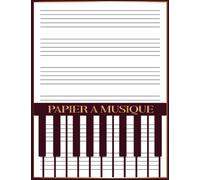 CAHIER MUSIQUE GROSSES PORTÉES: Cahier de Musique et de Chant | 6 Grosses Portées et Grands Carreaux Séyès | Carnet Grand Format A4 | Enfant & Débutant