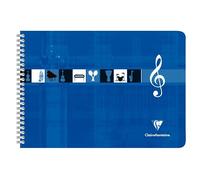 Cahier Musique reliure intégrale à l'italienne 29,7x21cm 50 pages Bleu - Bleu