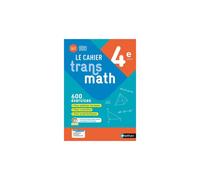 Cahier Nathan Transmath 4e Cahier bi-média 2021 112 pages Turquoise