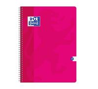 Cahier Oxford color life 24x32cm petits carreaux 5mm 180 pages reliure spirale couverture carte coloris assortis