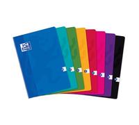 Cahier Oxford color life a4 grands carreaux seyès 140 pages agrafées couverture carte coloris assortis