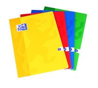 Cahier Oxford color life a4 grands carreaux seyès 48 pages agrafées couverture carte coloris assortis