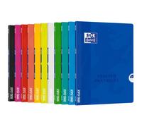 Cahier Oxford de travaux pratiques OpenFlex 24x32cm grands carreaux Seyès/uni blanc 80 pages agrafées couverture polypro coloris assortis