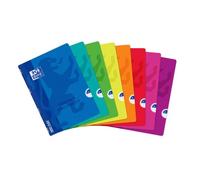 Cahier Oxford de travaux pratiques OpenFlex A4 grands carreaux Seyès/uni blanc 80 pages agrafées couverture polypro coloris assortis