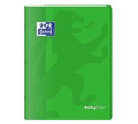 Cahier Oxford easybook 24x32cm grands carreaux seyès 96 pages agrafées couverture polypro vert