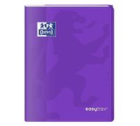 Cahier Oxford easybook 24x32cm grands carreaux seyès 96 pages agrafées couverture polypro violet