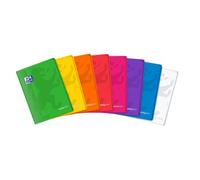 Cahier Oxford Easybook A4 petits carreaux 5mm margés 96 pages agrafées couverture polypro coloris assortis