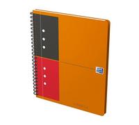 Cahier Oxford international activebook a5+ ligné 6mm 160 pages reliure spirale couverture polypro gris