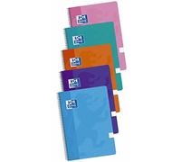 Oxford Cahier Hamelin A4 80 feuilles quadrillé 4x4 Couverture plastique Bleu Enfants