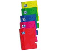 Cahier - Oxford - Multicouleur - A4 - Lot de 5 - Quadrillé - Couverture souple
