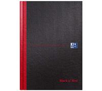 Cahier Oxford relié à couverture rigide noir et rouge Format A4 Lot de 1 B5 Noir/rouge.