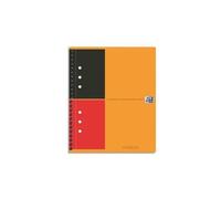 OXFORD Cahier International Notebook A5+ Ligné 6mm 160 Pages Reliure Intégrale Couverture Carte Orange