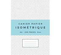Cahier Papier Isométrique: A4 - 200 Pages - 8mm